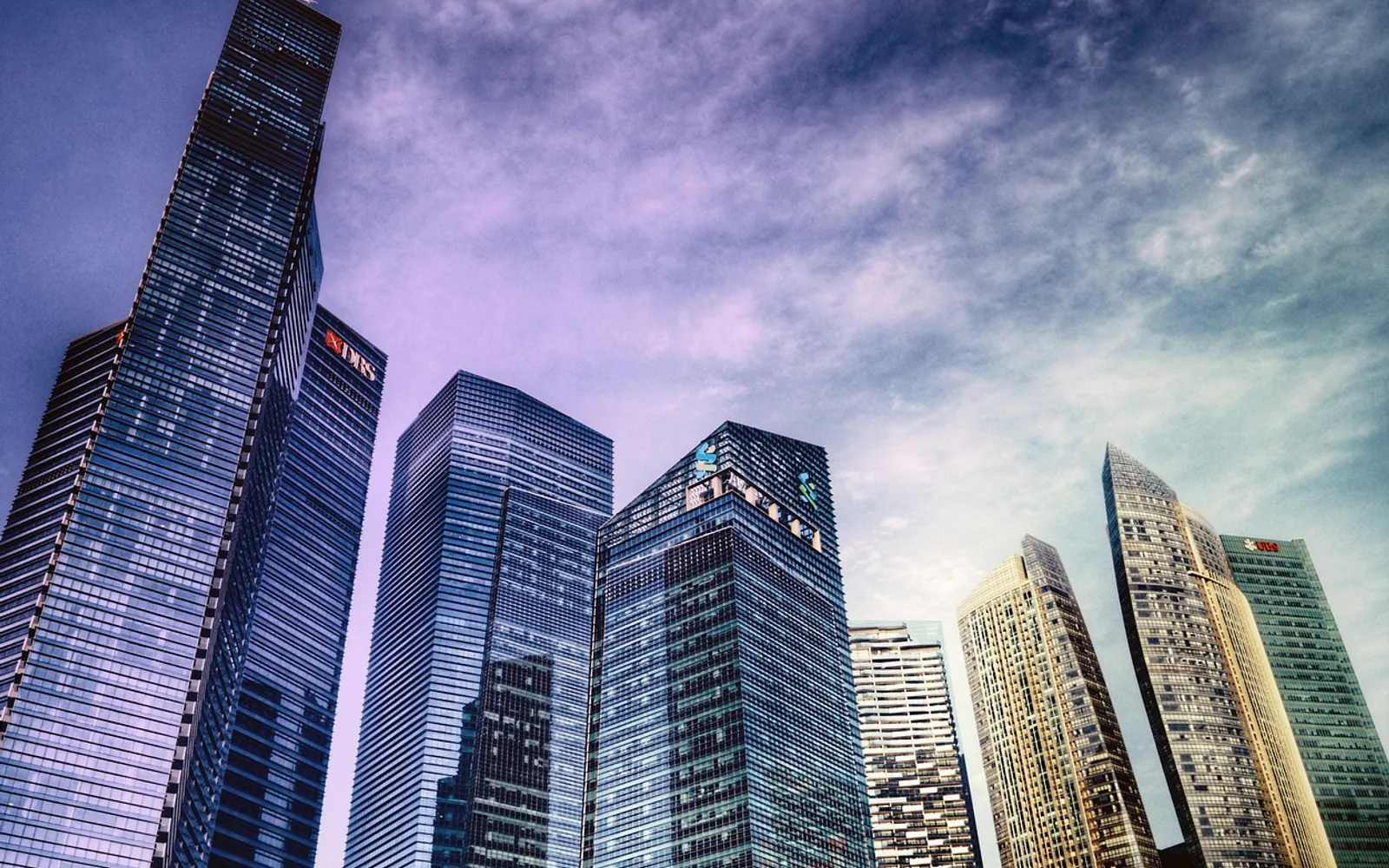 Singapore, hdr and marina bay financial centre